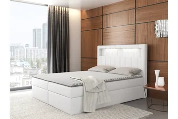 Kontinentalseng 120x200 - Hvid - Møbler - Senge - Komplet sengepakke