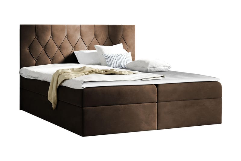 Kontinentalseng 144x208 cm - Brun - Møbler - Senge - Komplet sengepakke