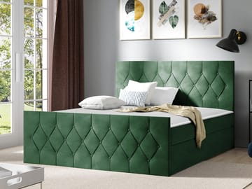 Kontinentalseng 167x216 cm - Grøn - Møbler - Senge - Komplet sengepakke