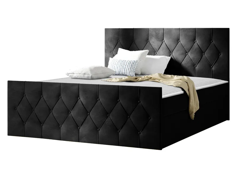 Kontinentalseng 167x216 cm - Sort - Møbler - Senge - Komplet sengepakke