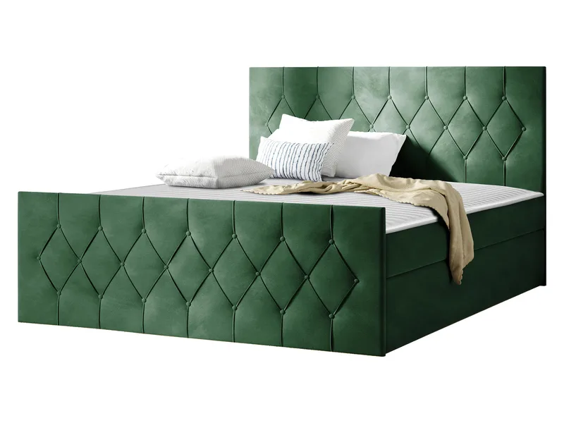 Kontinentalseng 187x216 cm - Grøn - Møbler - Senge - Komplet sengepakke