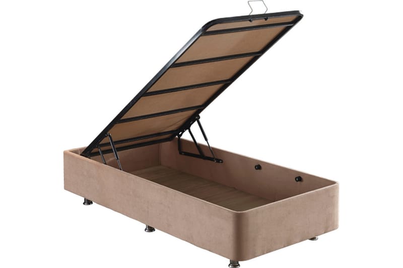Latrona Kontinentalseng 90x190 cm - Lysebrun - Møbler - Senge - Komplet sengepakke