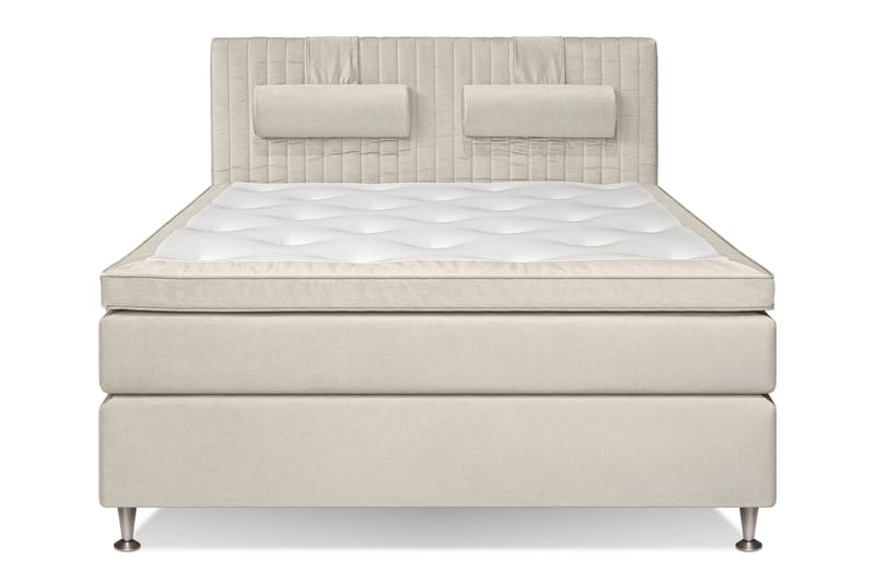 Mega komplet sengepakke 160x200 - Beige - Møbler - Senge - Kontinentalsenge