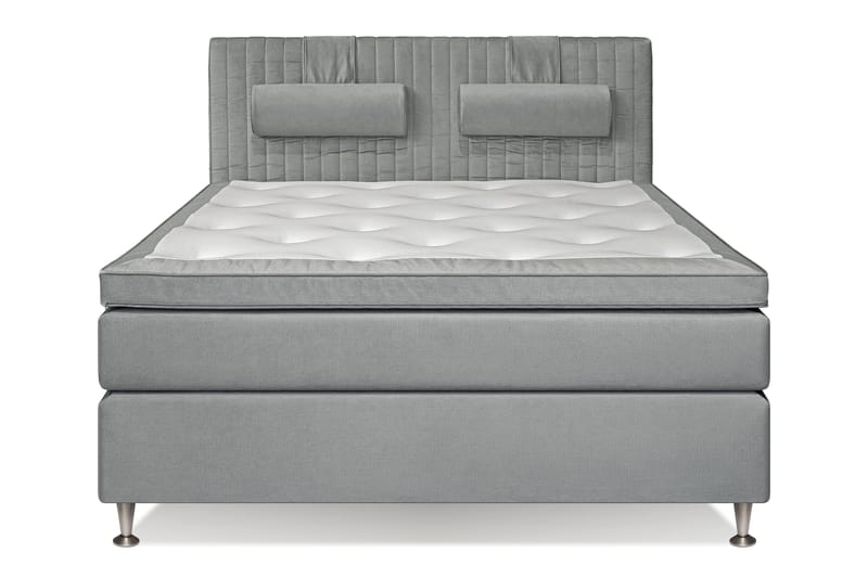 Mega komplet sengepakke 180x200 - Lysegrå - Møbler - Senge - Kontinentalsenge