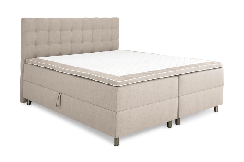 Montana Komplet Sengesæt med Opbevaring 160x200 cm - Beige - Møbler - Senge - Seng med opbevaring