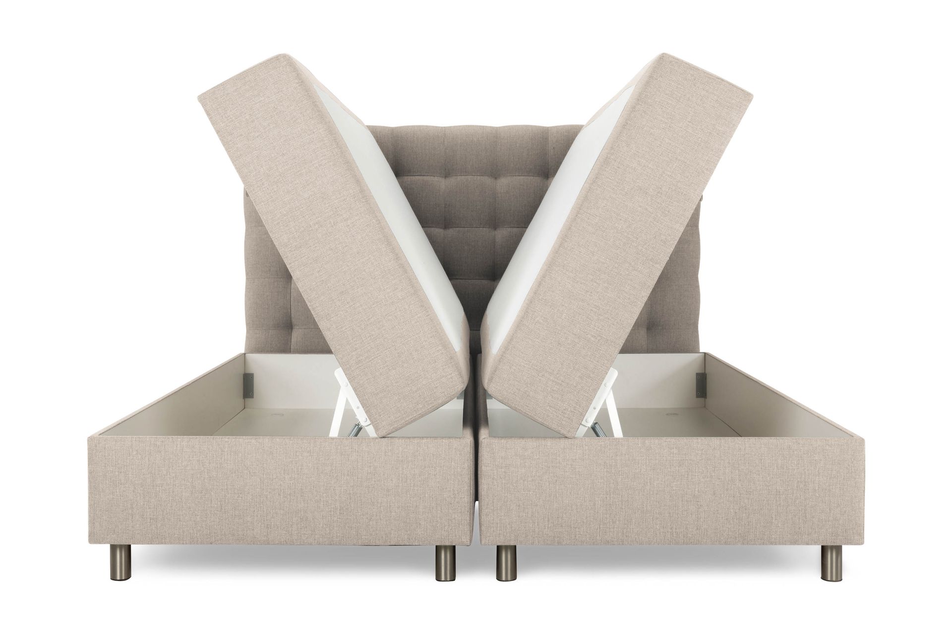 Montana Komplet Sengesæt med Opbevaring 160x200 cm - Beige - Møbler - Senge - Seng med opbevaring