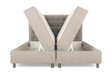 Montana Komplet Sengesæt med Opbevaring 160x200 cm - Beige - Møbler - Senge - Seng med opbevaring