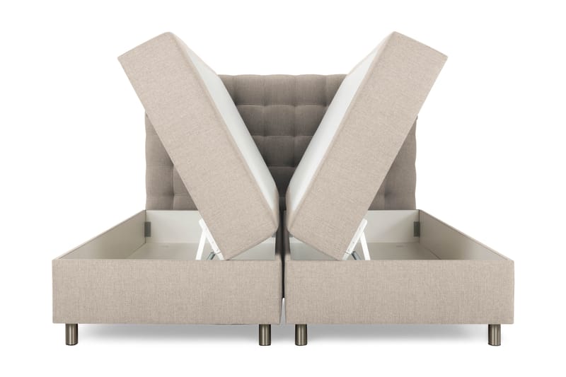 Montana Komplet Sengesæt med Opbevaring 160x200 cm - Beige - Møbler - Senge - Seng med opbevaring