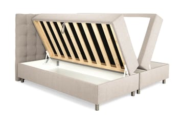 Montana Komplet Sengesæt med Opbevaring 160x200 cm - Beige - Møbler - Senge - Seng med opbevaring