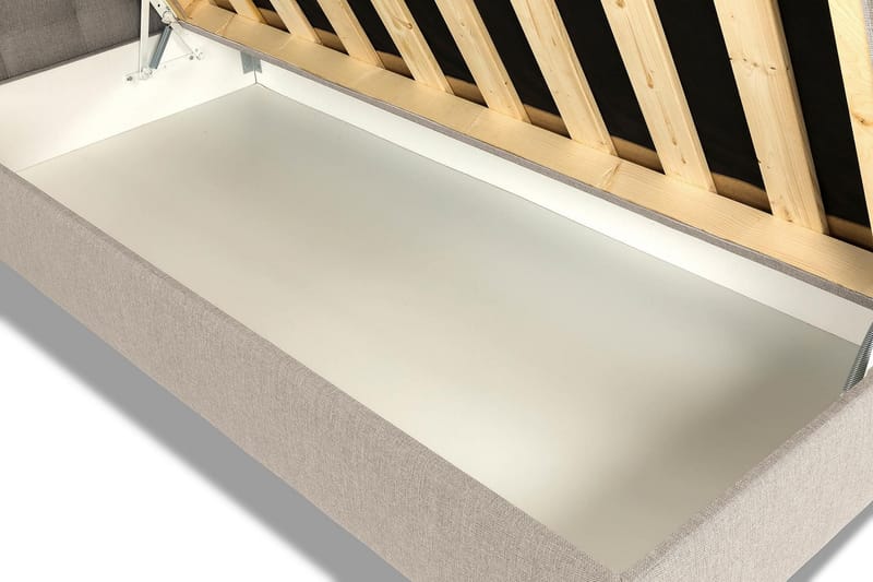 Montana Opbevaringsseng 140x200 - Beige - Komplet sengepakke - Seng med opbevaring