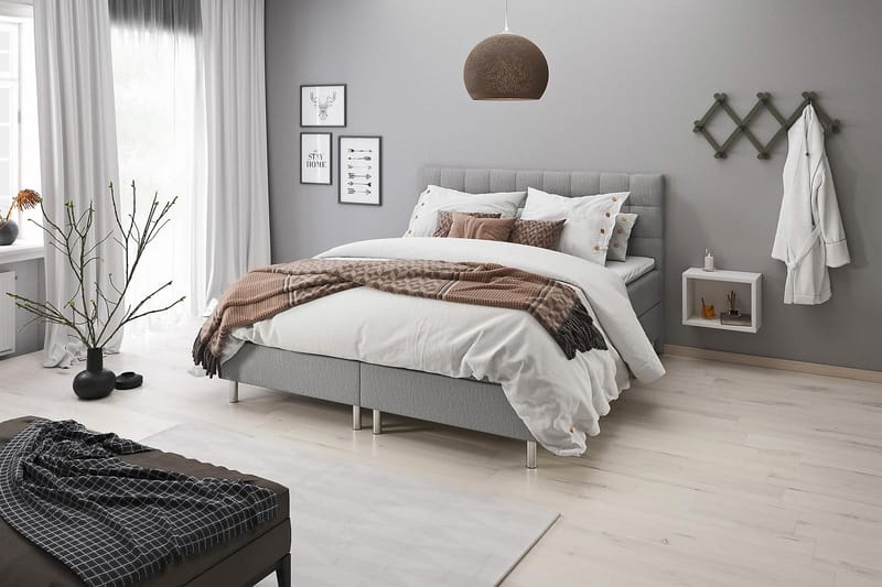 Montana Opbevaringsseng 180x200 - Lysegrå - Møbler - Senge - Komplet sengepakke