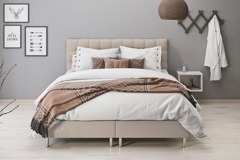 Montana Opbevaringsseng 80x200 - Beige - Møbler - Senge - Seng med opbevaring