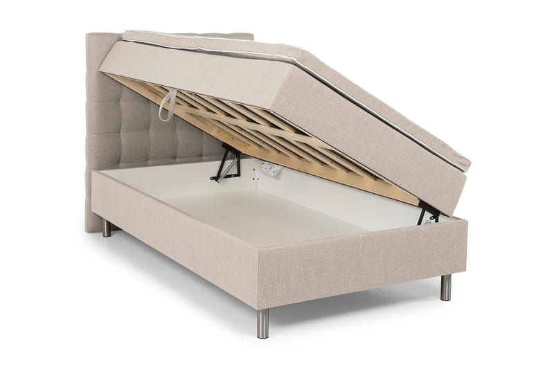 Montana Seng med Opbevaring 120x200 cm - Beige - Møbler - Senge - Seng med opbevaring