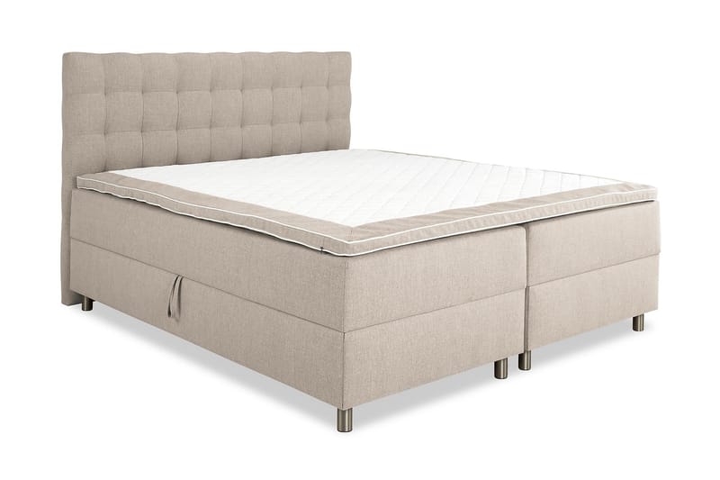 Montana Seng med Opbevaring Dobbeltseng 160x200 cm - Beige - Møbler - Senge - Seng med opbevaring