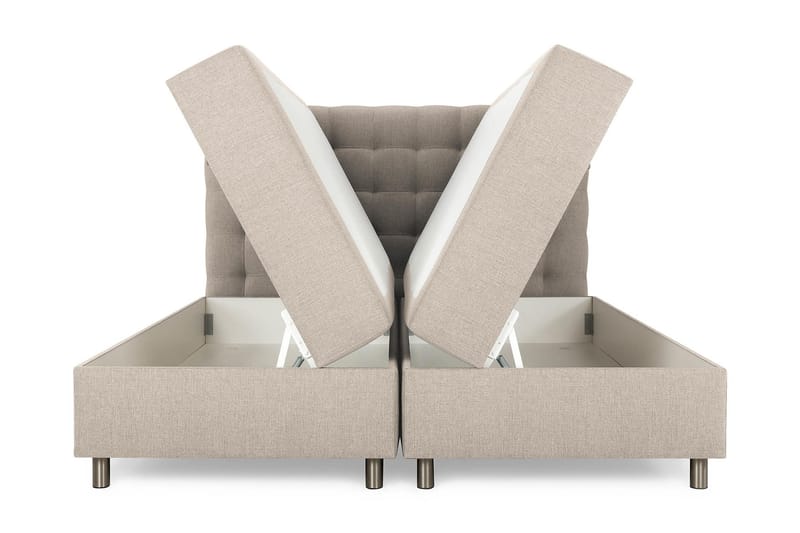 Montana Seng med Opbevaring Dobbeltseng 160x200 cm - Beige - Møbler - Senge - Seng med opbevaring