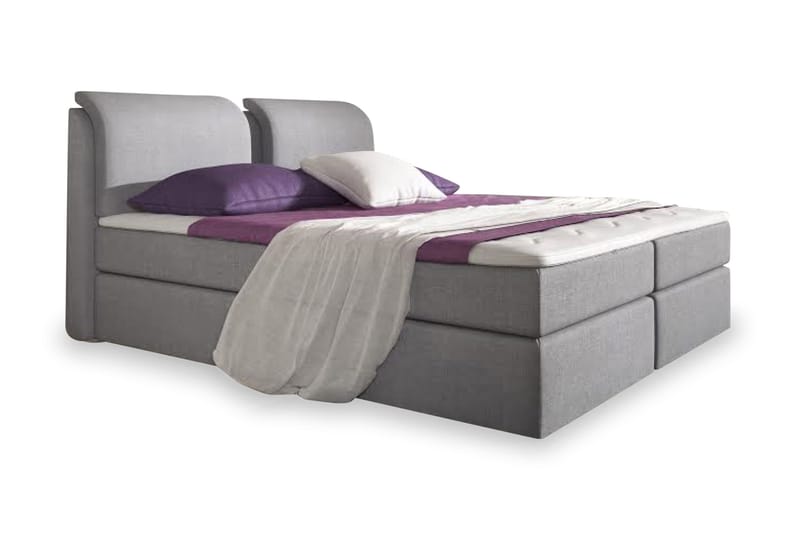 Owen Komplet Box Bed Seng med Opbevaring 160x200 - Grå - Møbler - Senge - Komplet sengepakke