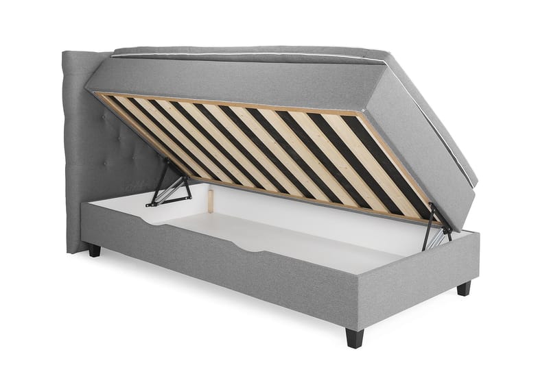 Royal Box Bed 105x200 - Lysegrå - Møbler - Senge - Seng med opbevaring
