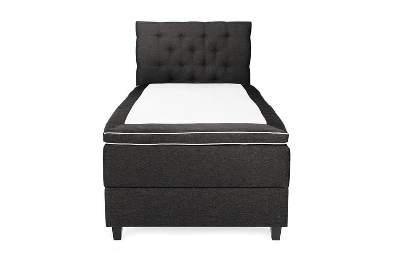 Royal Box Bed 105x200 - Mørkegrå - Komplet sengepakke - Kontinentalsenge