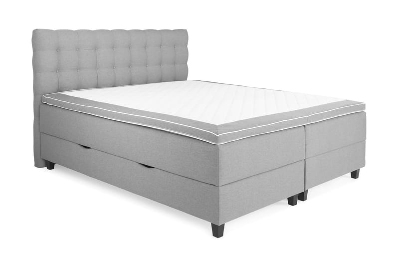 Royal Box Bed 160x200 - Lysegrå - Møbler - Senge - Seng med opbevaring