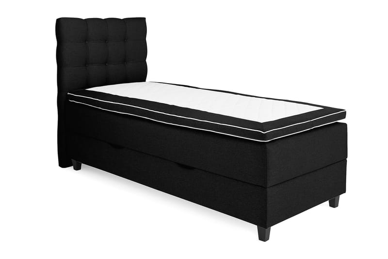 Royal Box Bed 90x200 cm - Sort - Møbler - Senge - Komplet sengepakke