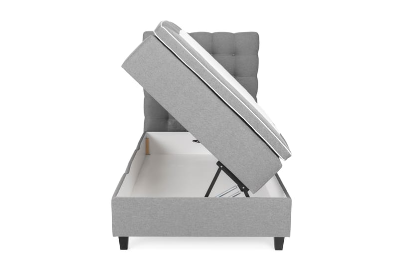 Royal Box Bed Komplet Sengepakke 105x200 - Lysegrå - Møbler - Senge - Komplet sengepakke