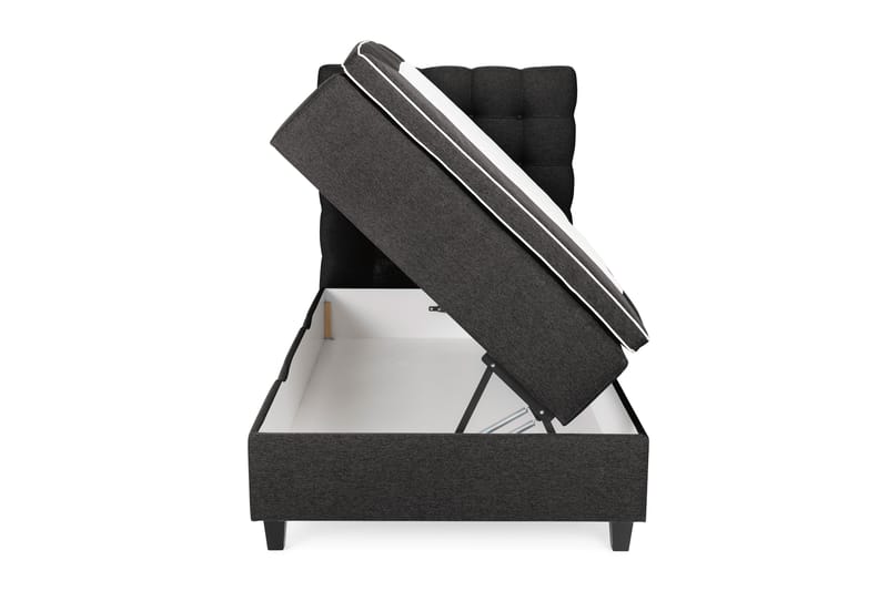 Royal Box Bed Komplet Sengepakke 105x200 - Mørkegrå - Møbler - Senge - Komplet sengepakke