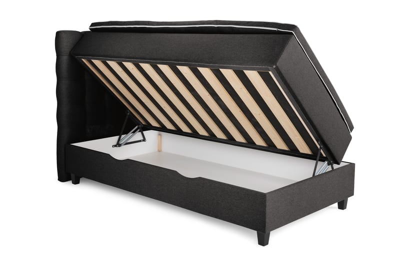 Royal Box Bed Komplet Sengepakke 105x200 - Mørkegrå - Møbler - Senge - Komplet sengepakke