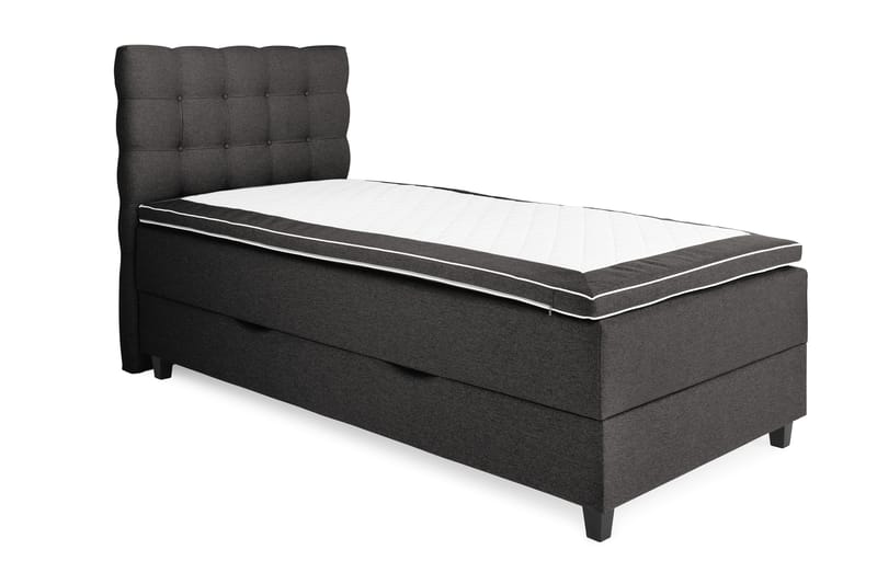 Royal Box Bed Komplet Sengepakke 105x200 - Mørkegrå - Møbler - Senge - Komplet sengepakke
