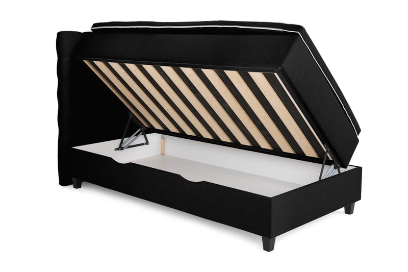 Royal Box Bed Komplet Sengepakke 105x200 - Sort - Møbler - Senge - Komplet sengepakke
