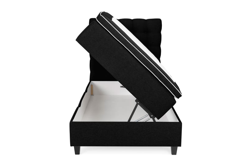 Royal Box Bed Komplet Sengepakke 105x200 - Sort - Møbler - Senge - Komplet sengepakke