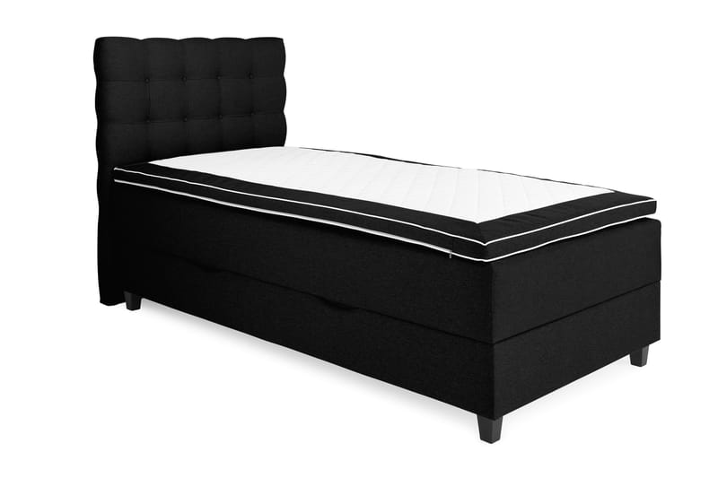Royal Box Bed Komplet Sengepakke 105x200 - Sort - Møbler - Senge - Komplet sengepakke