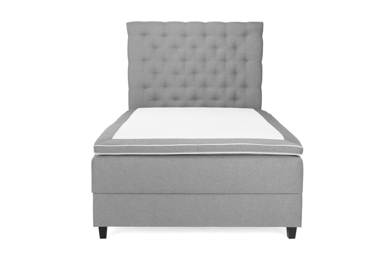 Royal Box Bed Komplet Sengepakke 140x200 - Lysegrå - Møbler - Senge - Komplet sengepakke