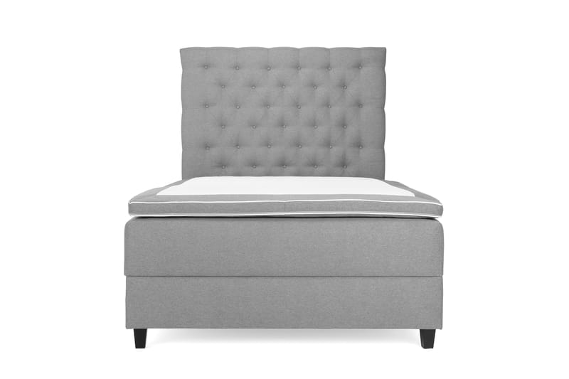 Royal Box Bed Komplet Sengepakke 140x200 - Lysegrå - Møbler - Senge - Komplet sengepakke