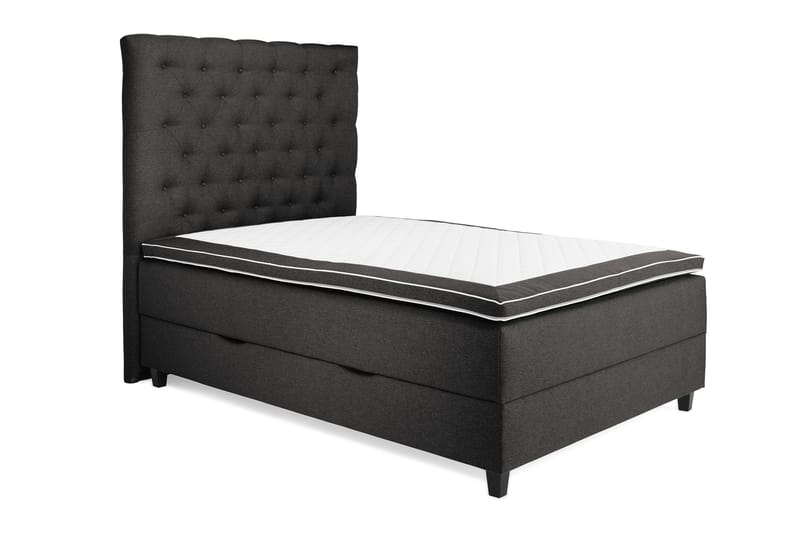 Royal Box Bed Komplet Sengepakke 140x200 - Mørkegrå - Komplet sengepakke - Kontinentalsenge