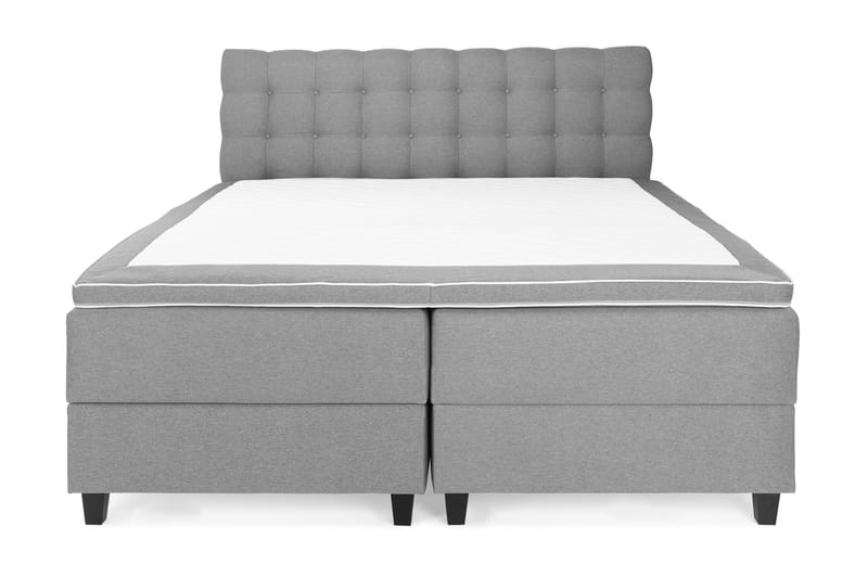 Royal Box Bed Komplet Sengepakke 160x200 - Lysegrå - Komplet sengepakke - Kontinentalsenge - Dobbeltsenge