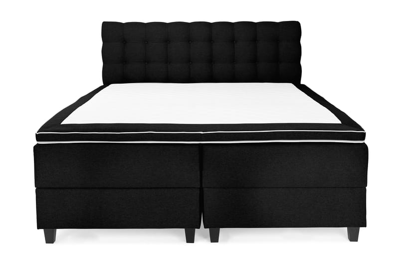 Royal Box Bed Komplet Sengepakke 160x200 - Sort - Møbler - Senge - Kontinentalsenge
