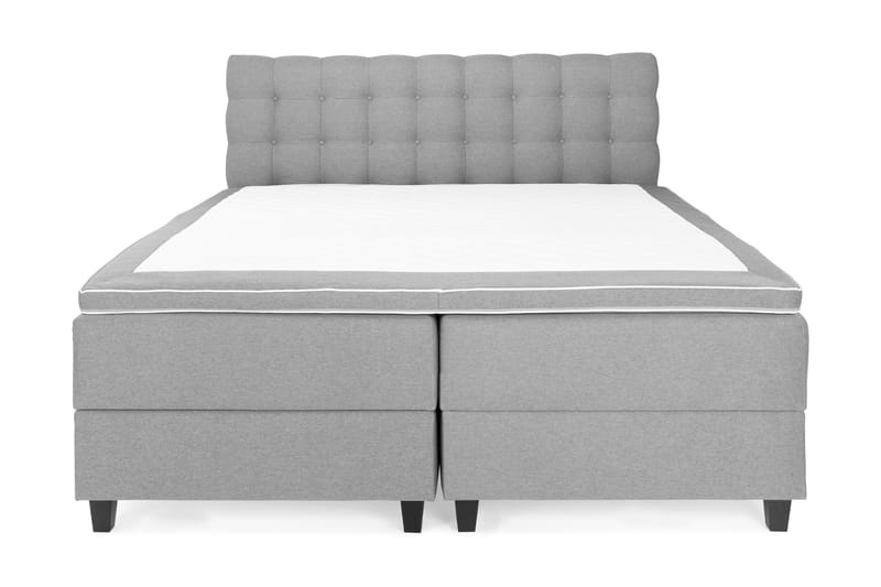 Royal Box Bed Komplet Sengepakke 180x200 - Lysegrå - Møbler - Senge - Komplet sengepakke