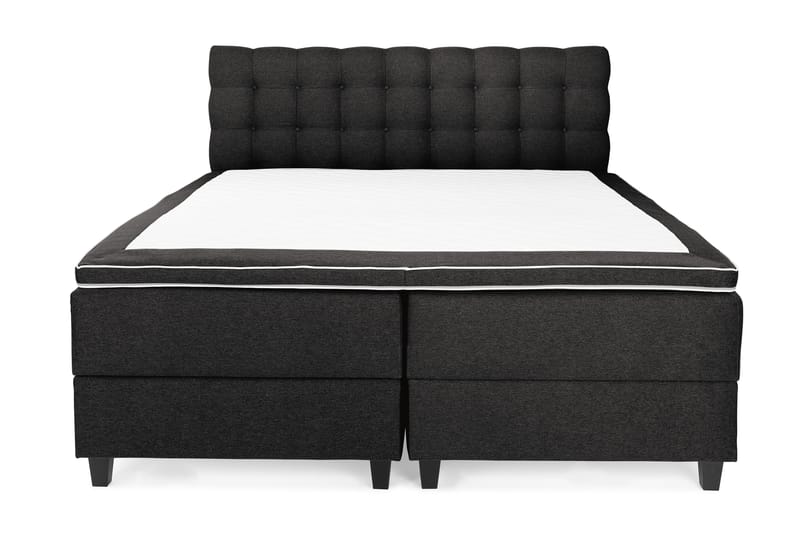 Royal Box Bed Komplet Sengepakke 180x200 - Mørkegrå - Møbler - Senge - Komplet sengepakke