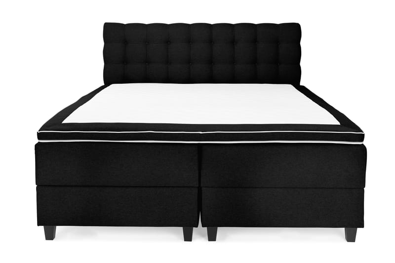 Royal Box Bed Komplet Sengepakke 180x200 - Sort - Møbler - Senge - Komplet sengepakke