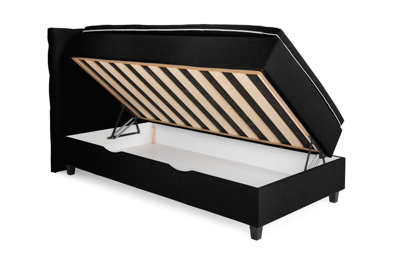 Royal Box Bed Komplet Sengepakke 80x200 - Sort - Møbler - Senge - Seng med opbevaring