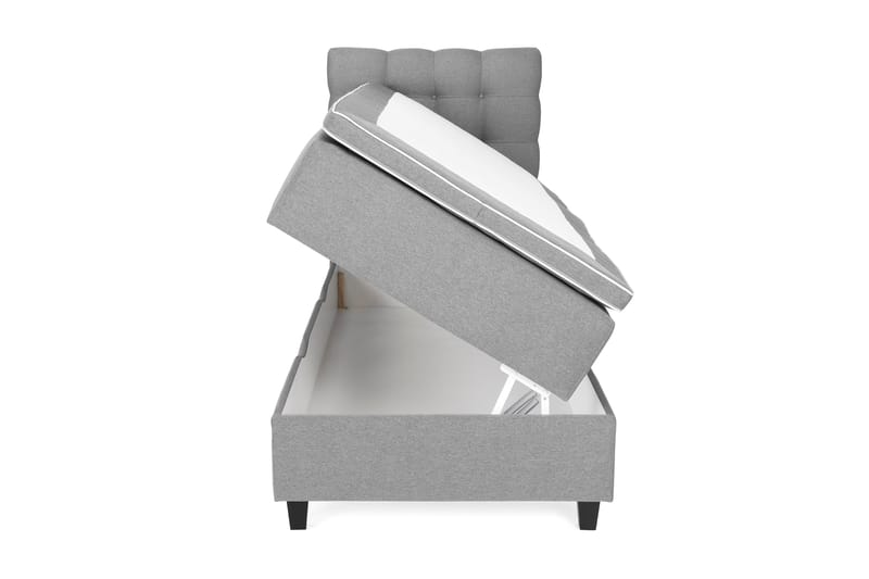 Royal Box Bed Komplet Sengepakke 90x200 - Lysegrå - Møbler - Senge - Komplet sengepakke