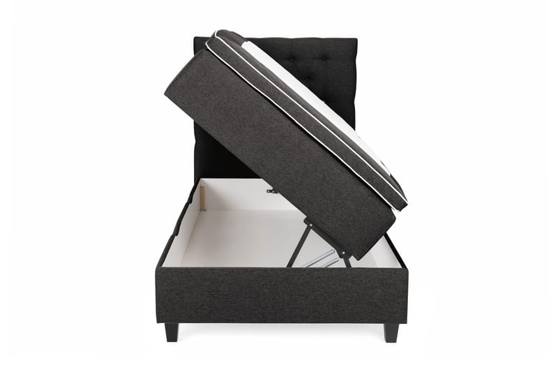Royal Box Bed Komplet Sengepakke 90x200 - Mørkegrå - M�øbler - Senge - Seng med opbevaring