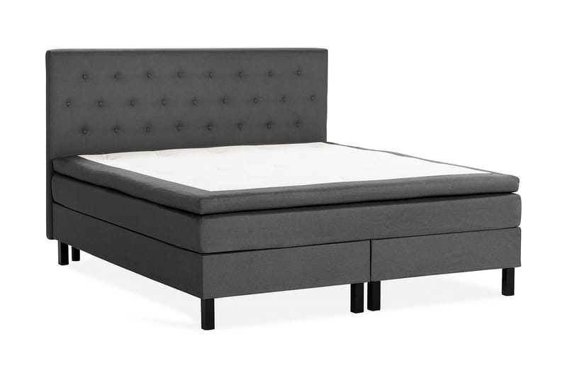 Scarlett Sengepakke 150x200 Latexmadras - Knappet gavl Mørkegrå - Møbler - Senge - Komplet sengepakke