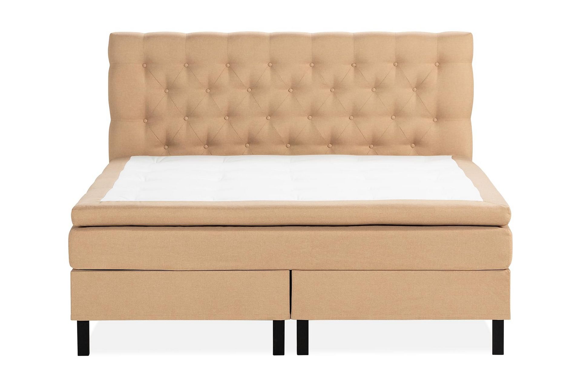 Scarlett Sengepakke 150x200 Memorymadras - Dybtheftet gavl Beige - Møbler - Senge - Komplet sengepakke