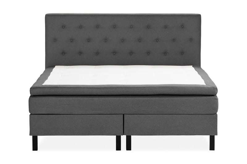 Scarlett Sengepakke 150x200 Skummadras - Knappet gavl Mørkegrå - Møbler - Senge - Komplet sengepakke
