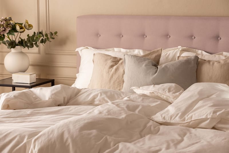 Scarlett Sengepakke 150x200 Skummadras - Knappet gavl Rosa - Møbler - Senge - Komplet sengepakke