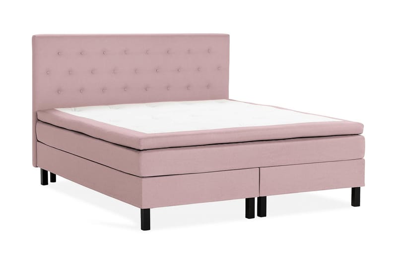 Scarlett Sengepakke 150x200 Skummadras - Knappet gavl Rosa - Møbler - Senge - Komplet sengepakke