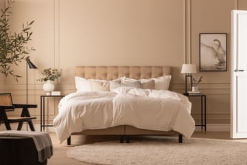 Scarlett Sengepakke 180x200 Skummadras - Dybtheftet gavl Beige - Møbler - Senge - Komplet sengepakke