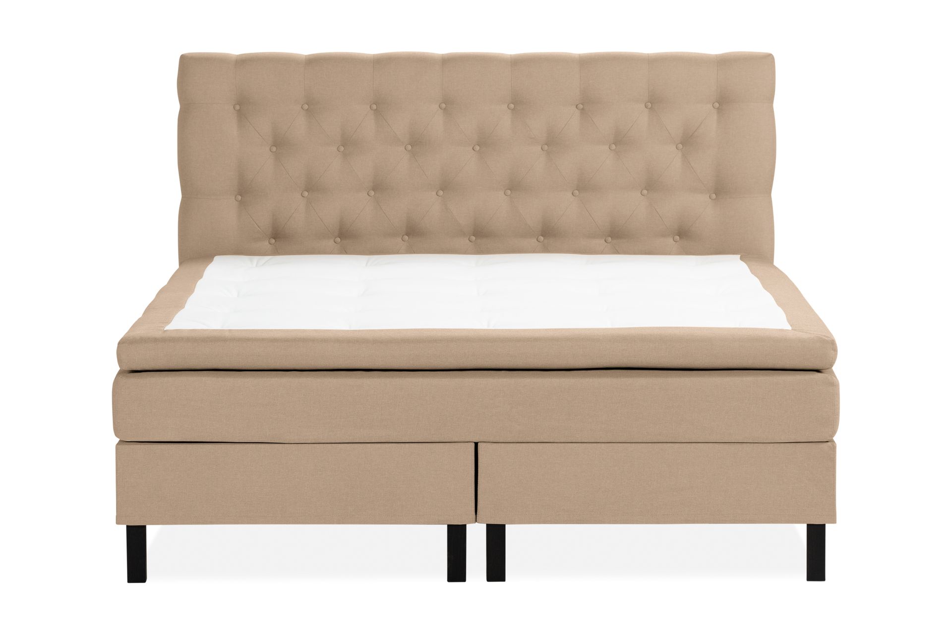 Scarlett Sengepakke 180x200 Skummadras - Dybtheftet gavl Beige - Møbler - Senge - Komplet sengepakke