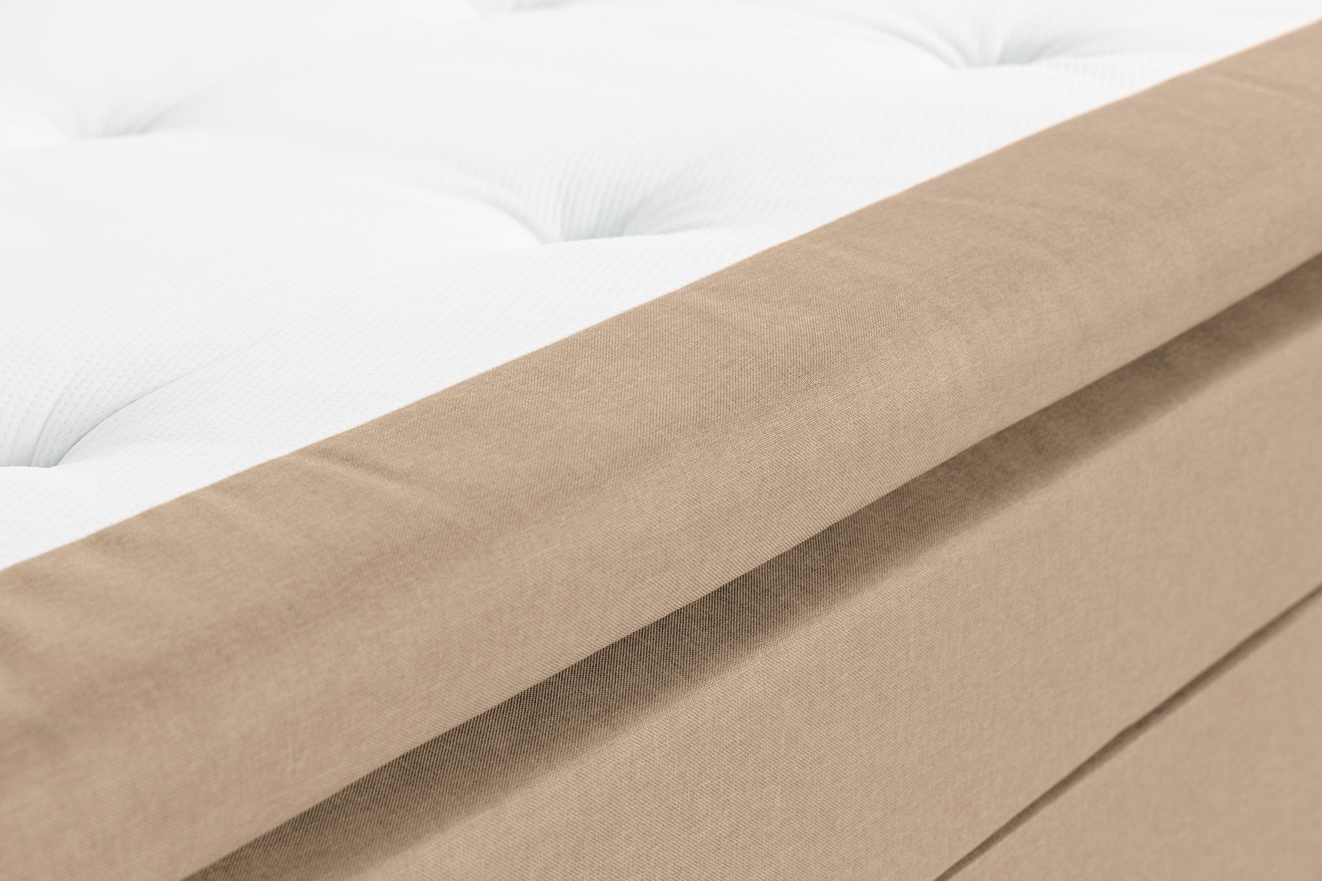 Scarlett Sengepakke 180x200 Skummadras - Dybtheftet gavl Beige - Møbler - Senge - Komplet sengepakke